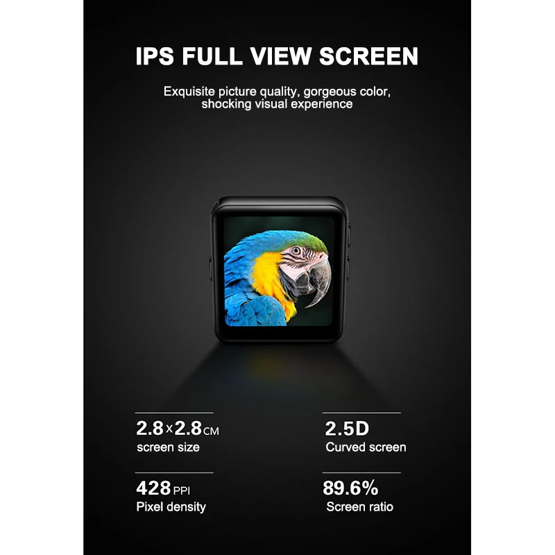 Mp3 плеер с креплением портативный металлический Hi Fi поддержкой Bluetooth и FM радио