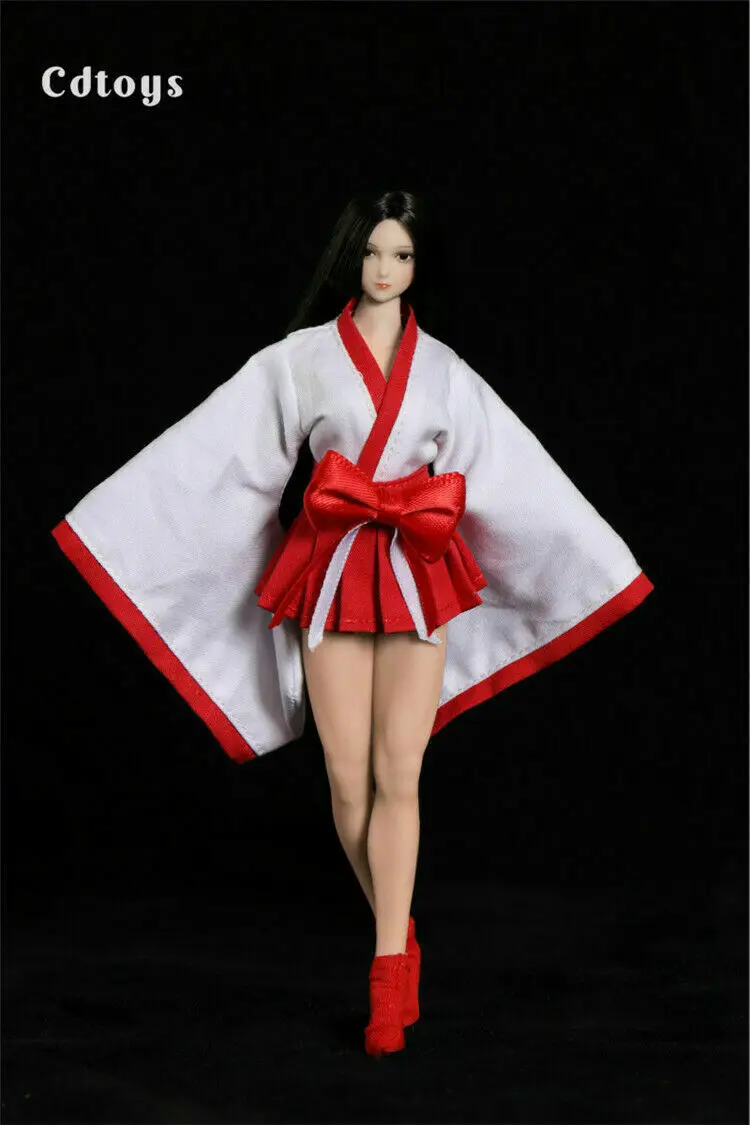 

В наличии 1/12 Cdtoys кимоно Мико платье одежда подходит для 6 "женского тела Ph TBL