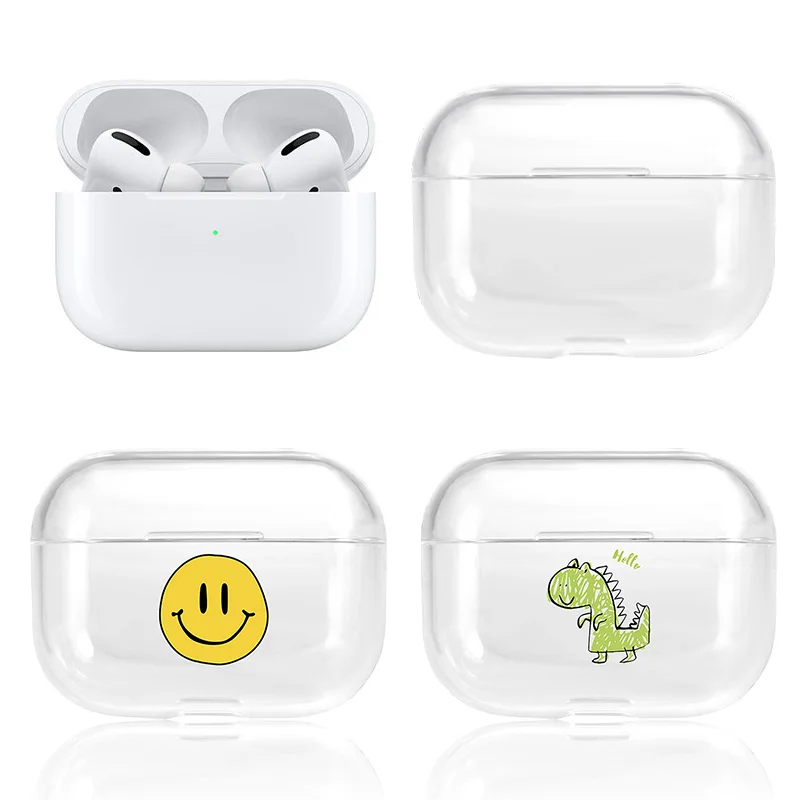 Чехол для Airpods Pro прозрачный жесткий пластиковый беспроводной Bluetooth наушники
