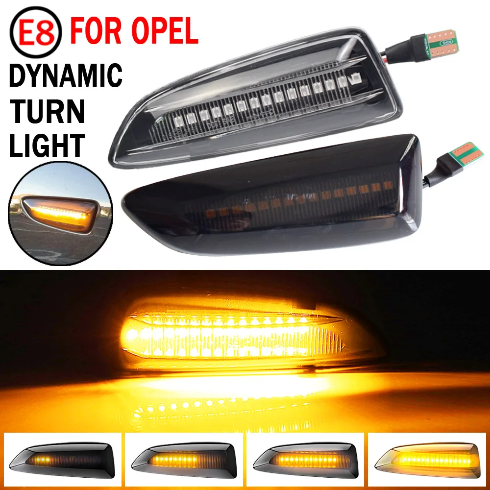 

Динамический Светодиодный Боковой габаритный фонарь для Opel Astra J K Logo B Zafira C Insignia B Grandland X, 2 шт.