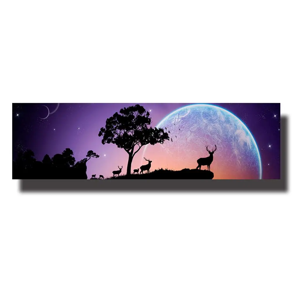Настенное художественное полотно HD печать картина животное олень лес Красивая