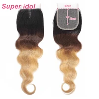 super idol brazilian body wave hair 100 remy human hair 4x4x1 tpart lace frontal closure 1b427 8 20inch hair extensions