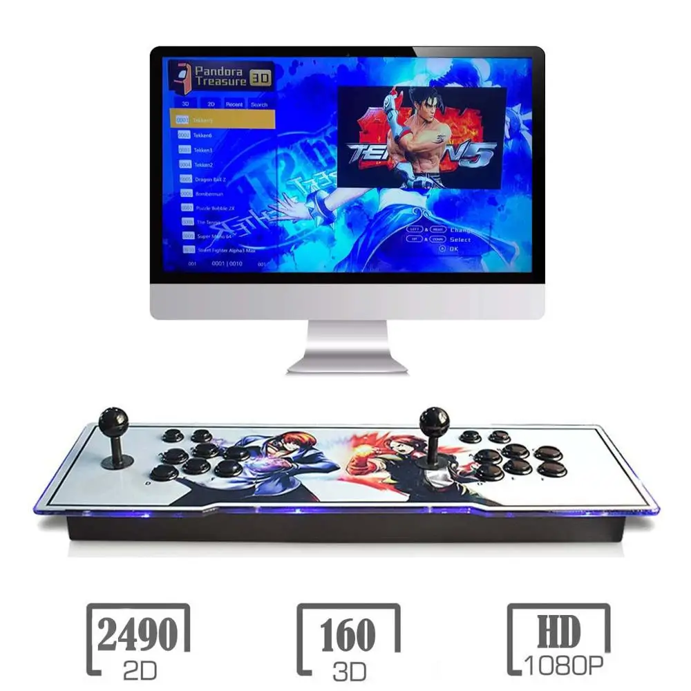 KOF 3D Pandora игровой автомат | 2200 HD игры | 1280x720P | 2 игрока управления играми | добавить больше игр | Любимый список | Поддержка 4 игроков - Цвет: KOF