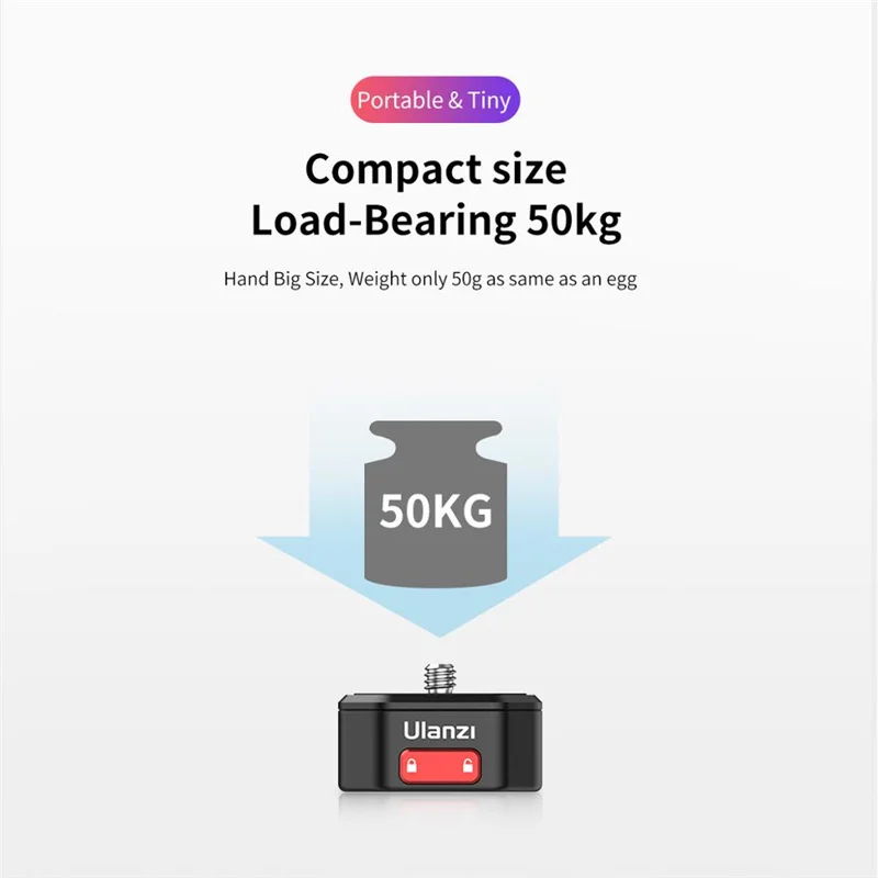 Ulanzi Claw Quick Release Plate Clamp DSLR Gopro Action Camera Tripod Adapter Mount Plate Board Shoulder Strap Clamp Adapter