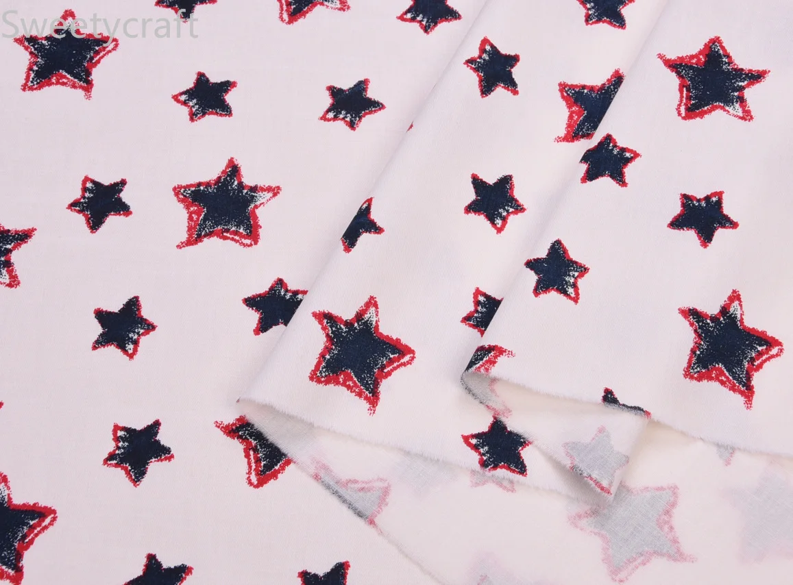 100% см х 10 м комикс Звездная линия хлопчатобумажная саржевая ткань Лоскутная