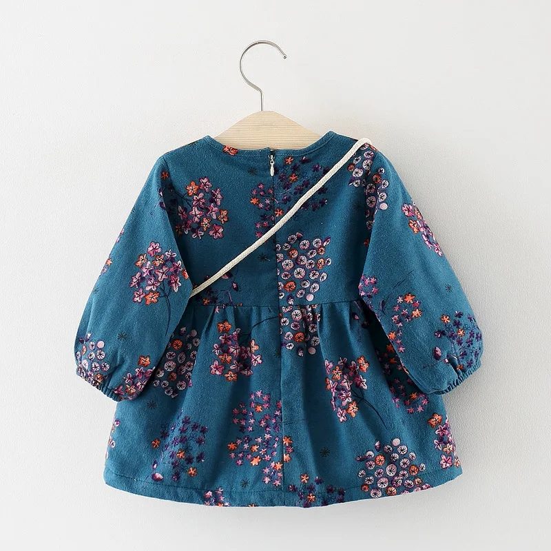 Детское флисовое платье с длинным рукавом на осень/зиму|Платья| |