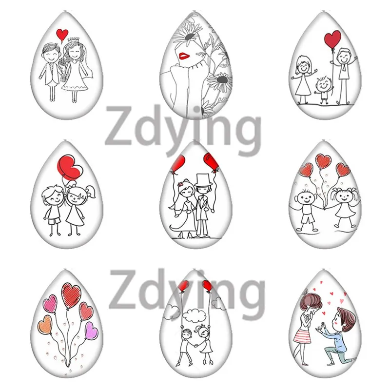 Zdying красное сердце воздушный шар для влюбленных семейный в форме капли воды
