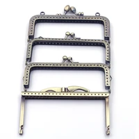 bronze tone 12 5cm square metal purse frames pouch bag kiss clasps buckles handles lock diy handbag luggage making accessories