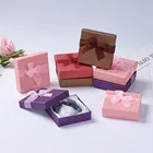 72 шт коробки для браслетов черный красный верблюжий фиолетовый квадратный День Святого Валентина Упаковка подарочные коробки картон 9x9x2.7cm
