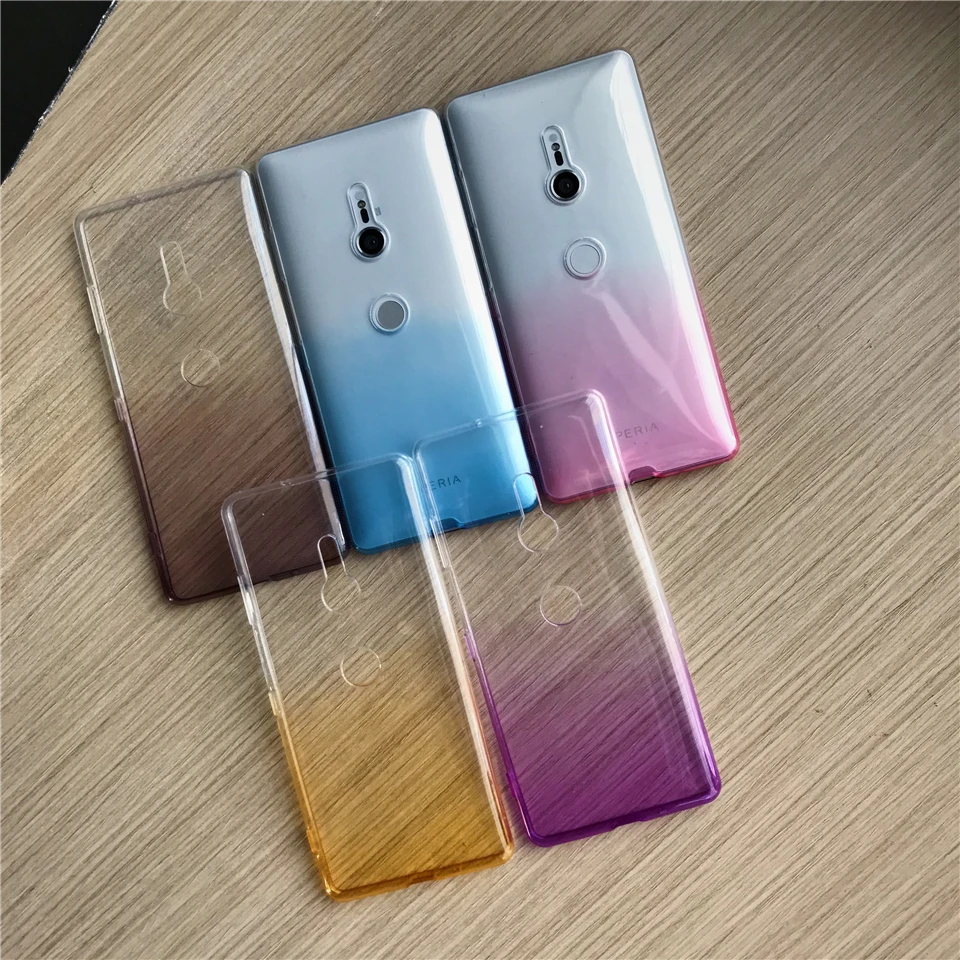 Градиентный чехол для Sony Xperia XZ3 XZ XZ1 XZ2 XZ4 Compact Z5 Cover TPU силиконовый мягкий телефона X