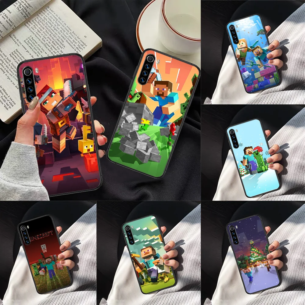 

Mini World Sandbox Game Phone Case For XIAOMI Redmi Note 5 7 8 T 9 6A 7A 8A 9S K 20 30 Pro black Coque Painting Funda Fashion