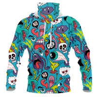 ogkb hot sale mens autumn mask sweatshirt 3d printing street monster mask hoodies horror streetwear harajuku hip hop pullover