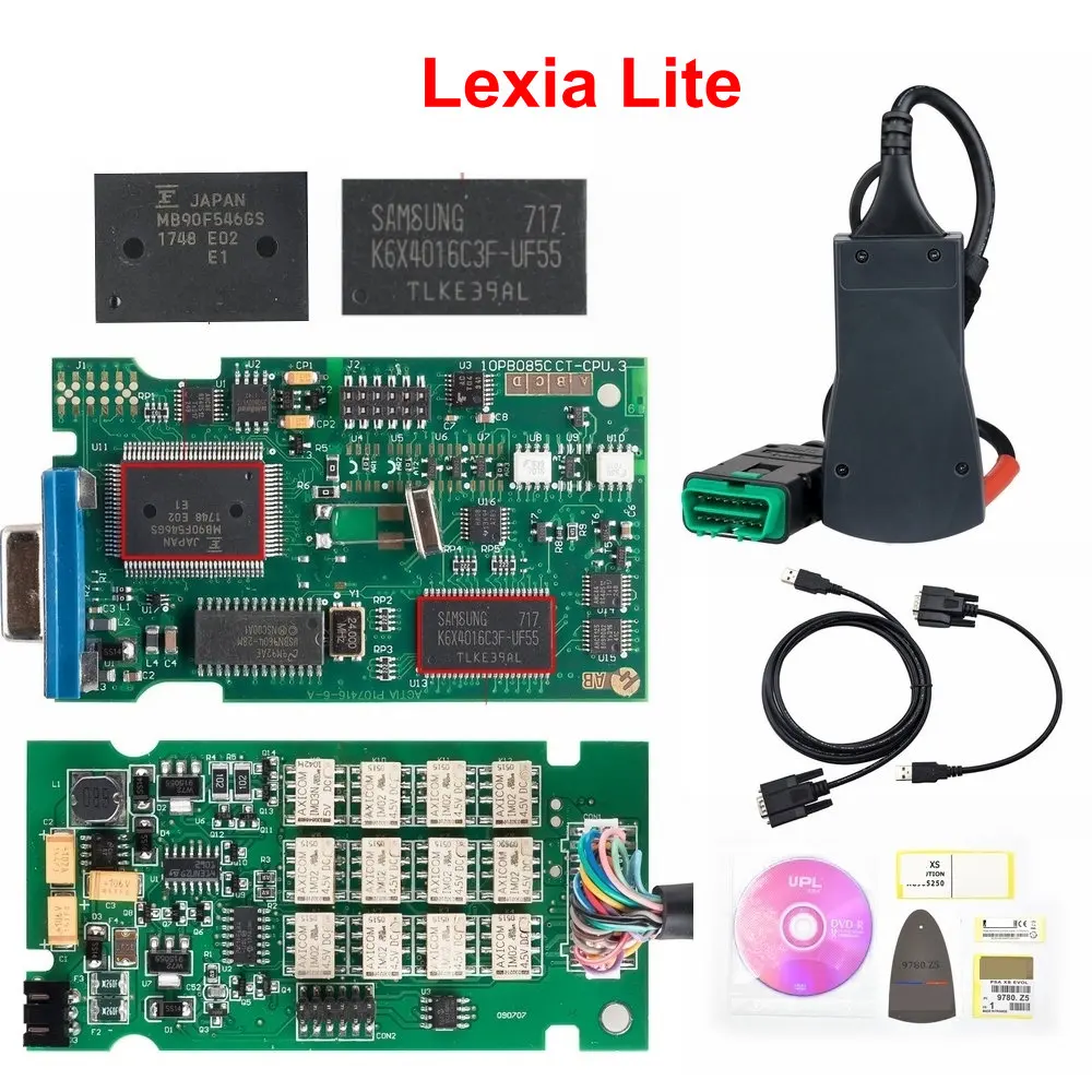 Lite No Clip Lexia 3 PP2000 Diagbox V7.83 с прошивкой 921815C полный чип Lexia3 V48/V25 для C-itroen для P-eugeot OBDII диагностический инструмент - Цвет: Lite No Clip