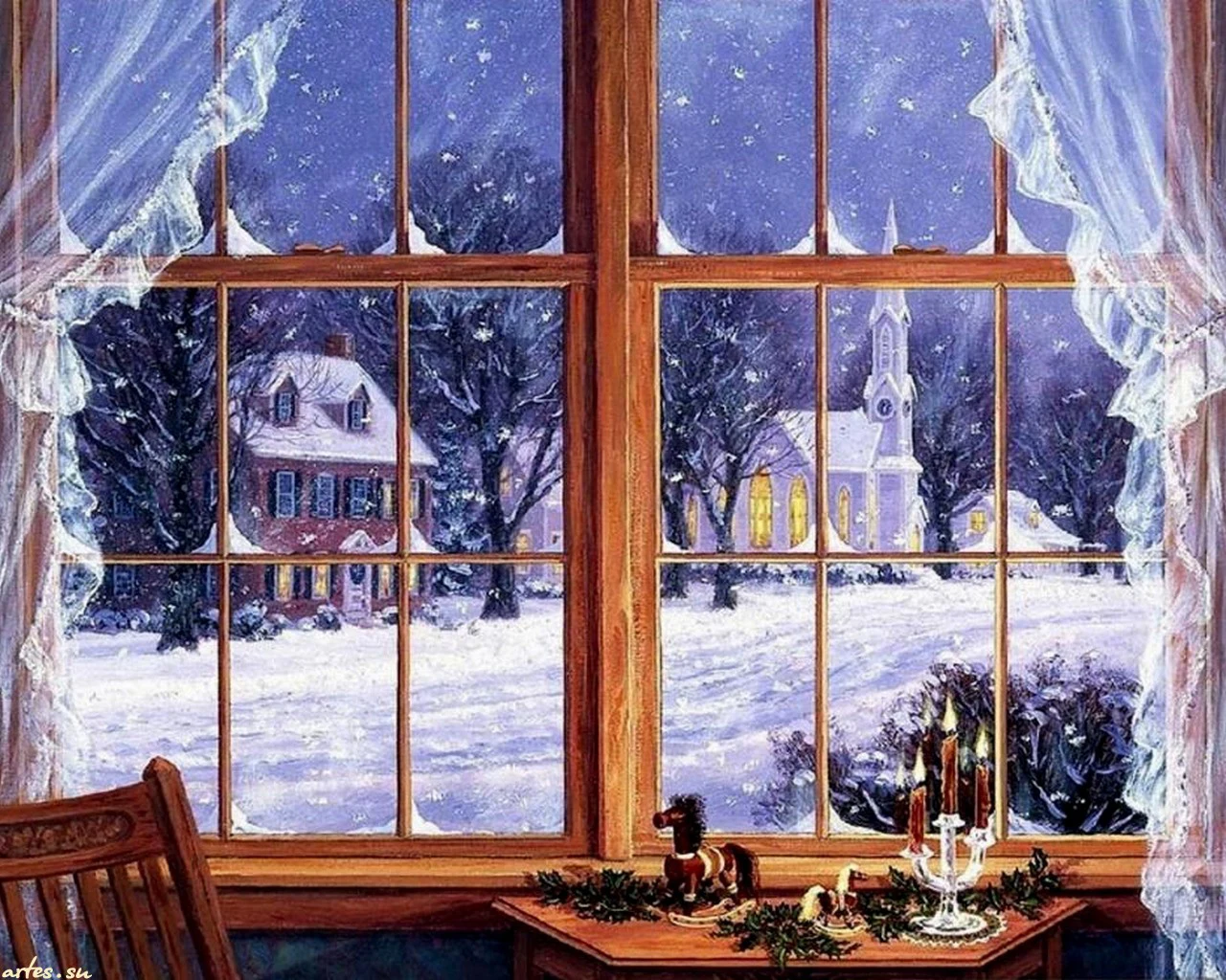 

Snowing style Embroidery Counted Cross Stitch Kits Needlework - Crafts 14 ct DMC Color DIY Arts Handmade Decor A12385