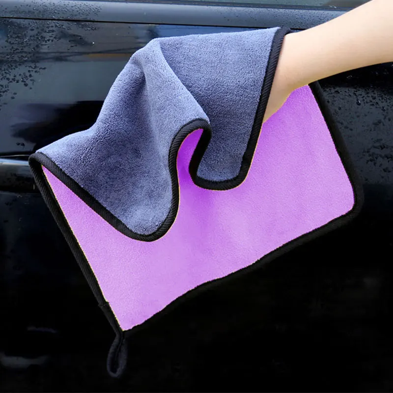 

Cleaning Casual Towel Double Sided Hemming Microfiber Coral Towel Coral Velvet Cloth Fashion High Density Towel Absorbent