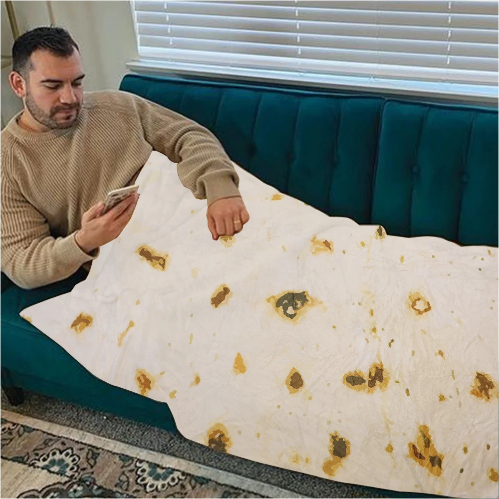 2019 Новые супер мягкие теплые фланелевые одеяла буррито круглой формы для