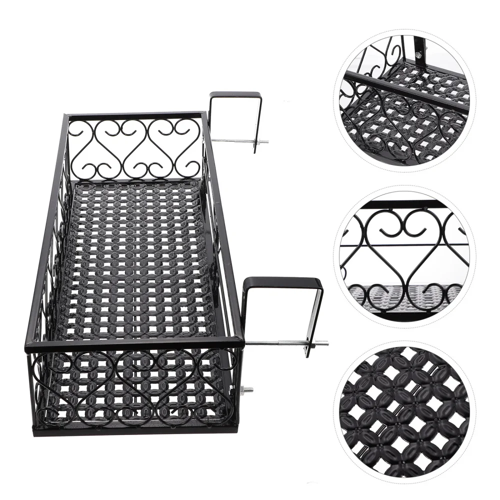 

1pc Balcony Hanging Guardrail Flower Stand Railing Flower Pot Planting Shelf