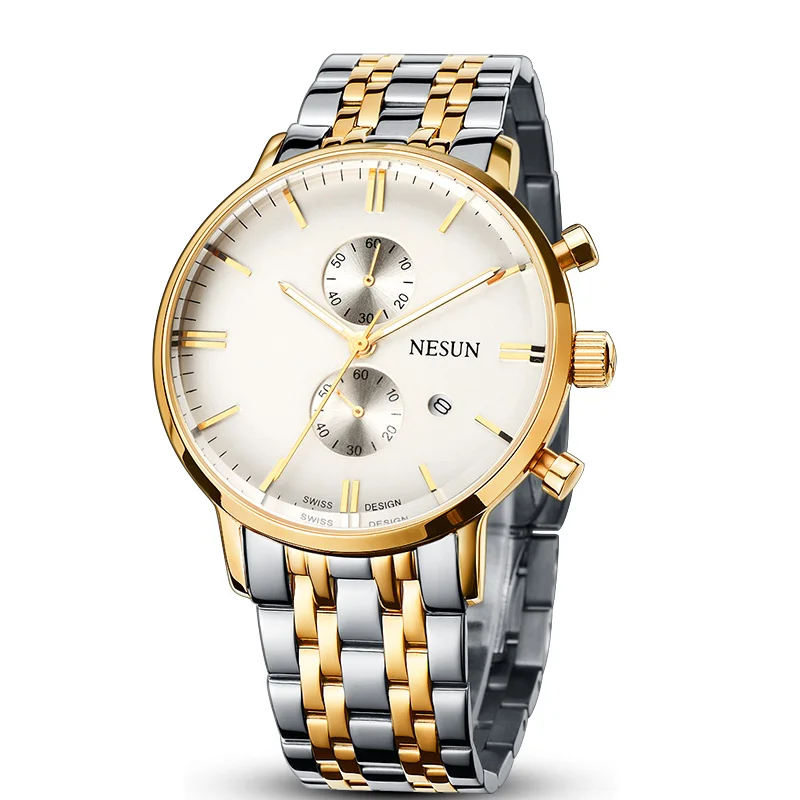 Nesun Men s Watches Brand Luxury Japan Import Quartz movement Watch Men Chronograph Wristwatches Waterproof reloj hombre N8601-1