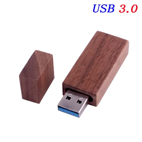 Флэш-накопитель JASTER, USB 3,0, деревянный корпус, 4/8/16/32/64 ГБ