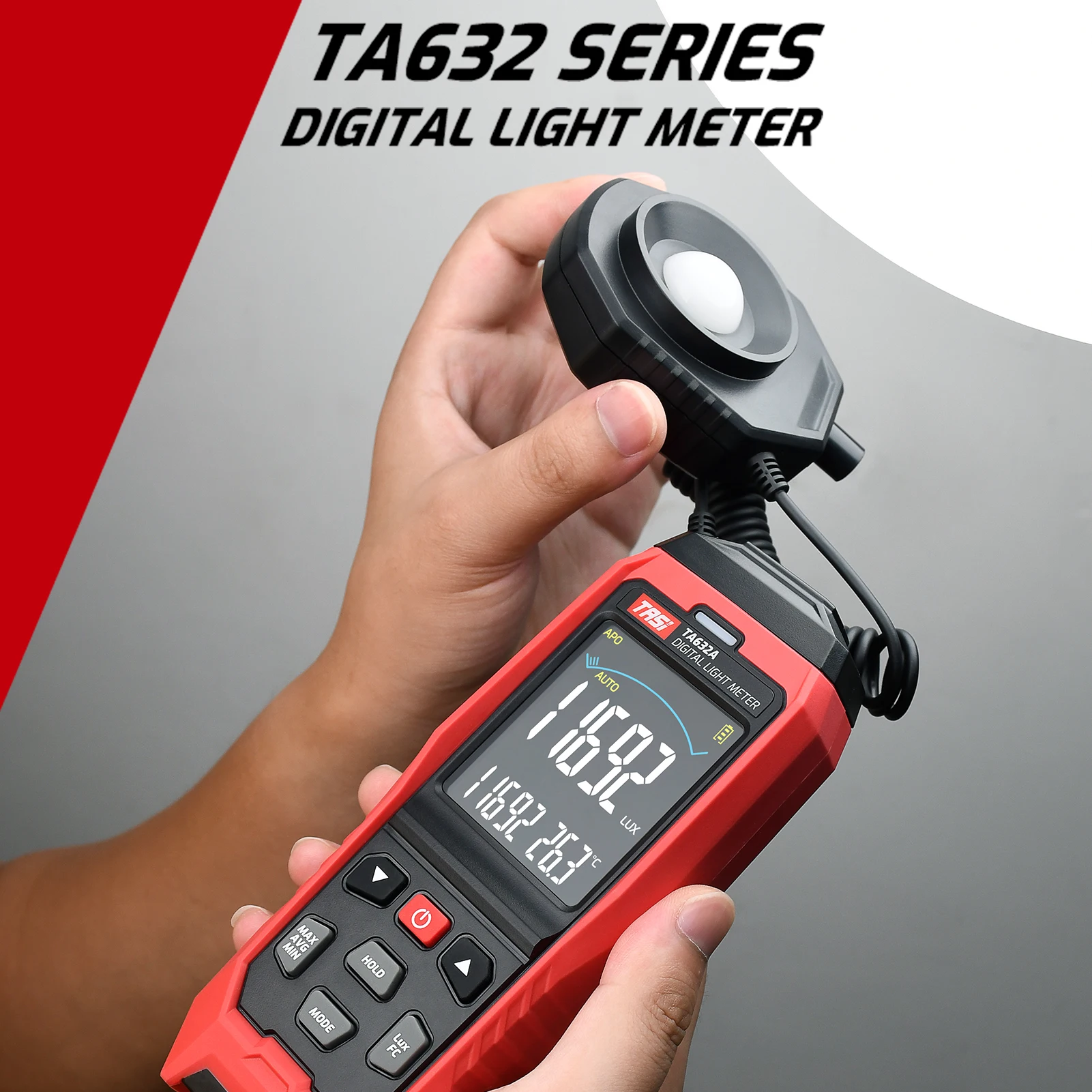 TASI TA632A Mini Digital Lux Meter LCD Light Handheld Luminometer Photometer Luxmeter 0-200000 | Инструменты