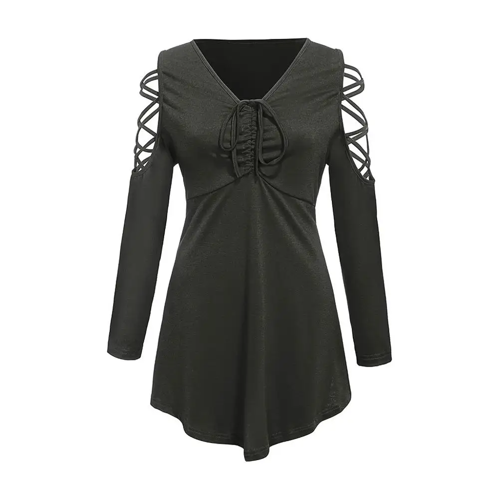 Сексуальные женские топы с открытыми плечами и v-образным вырезом Modis одноцветные