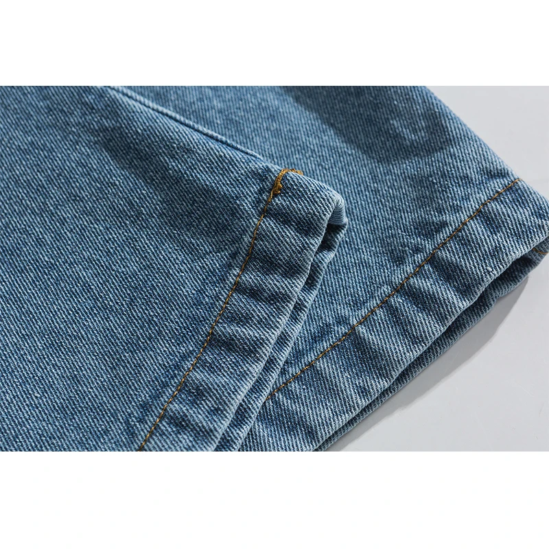 

Aolamegs Jeans Men Color Block Pocket Flowers Print Denim Trousers Male Drawstring Loose Harajuku College Style Pants Streetwear