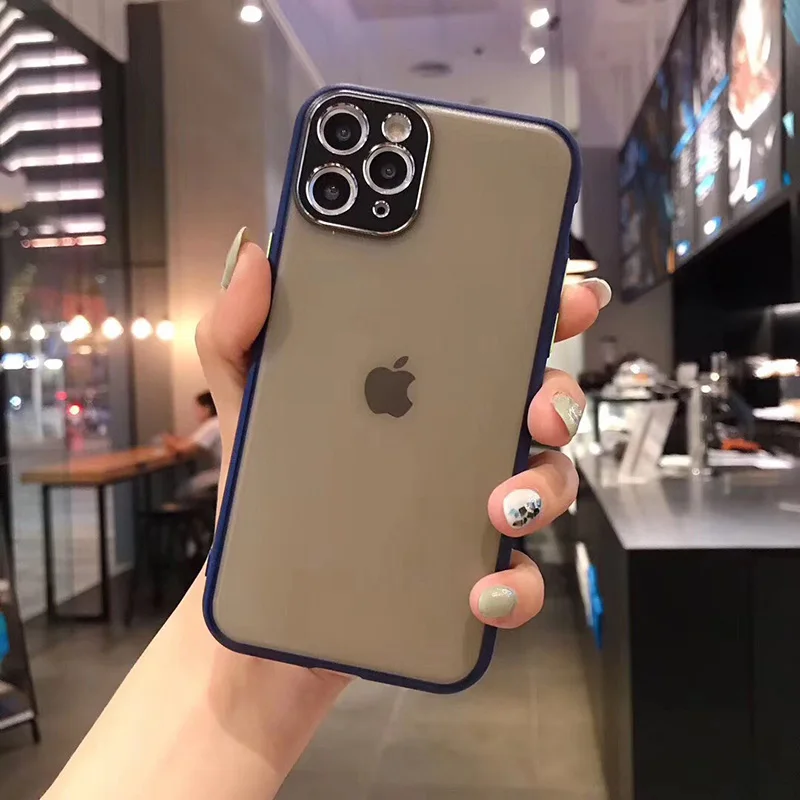 Защитный чехол для объектива для iPhone 11 Pro Max чехол s Мягкий силиконовый металлический чехол для ухода за линзами для iPhone X XS Max XR противоударный чехол - Цвет: blue