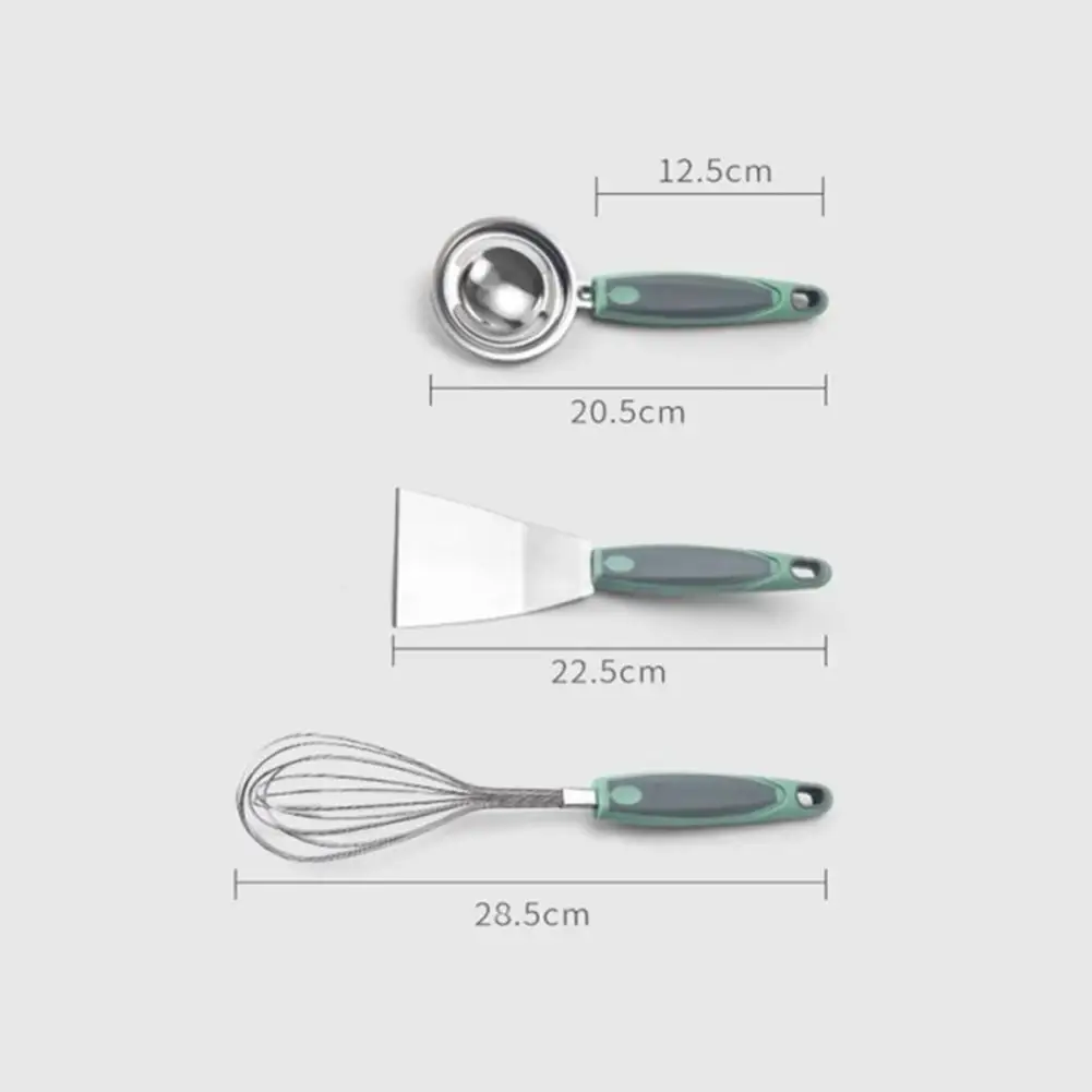 

3Pcs/Set Egg Separator Thicker Handles Easy to Wash Stainless Steel Kitchen Egg Whisk Accessories for Stirring