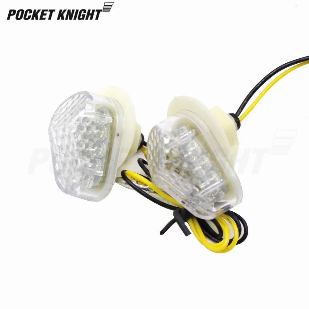 

LED Turn Signal Indicator Light Embedded For YAMAHA ABS Plastic Lampshade Smoked Shell Motorcycle 1 Pair