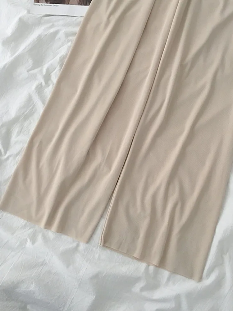 

Women's Wide Leg Pants 2021 Spring Solid Color Casual Harajuku Streetwear High Elastic Waist Classic Versatile Trouser