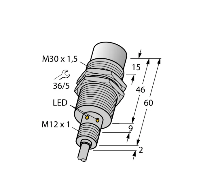 Индуктивный емкостный 3-проводной датчик приближения Pnp