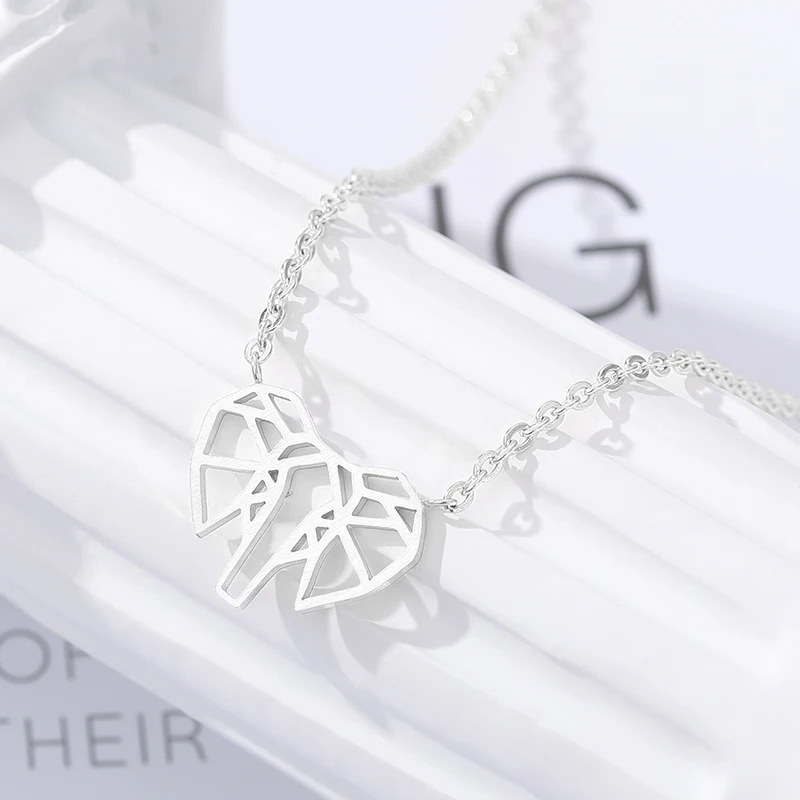 Богемия ювелирные изделия цвета: золотистый серебристый Цвет Оригами Кулон Слон