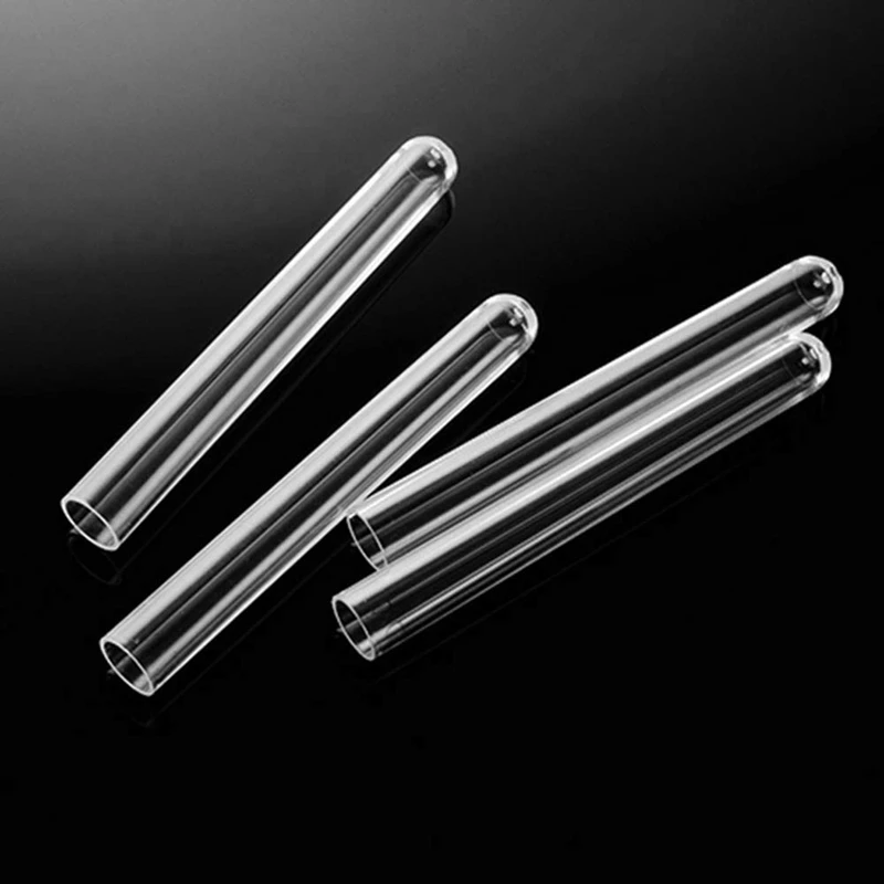 

50Pcs Clear Plastic Test Tubes with Red Screw Caps Sample Containers Bottles Push Caps 150 x 16mm