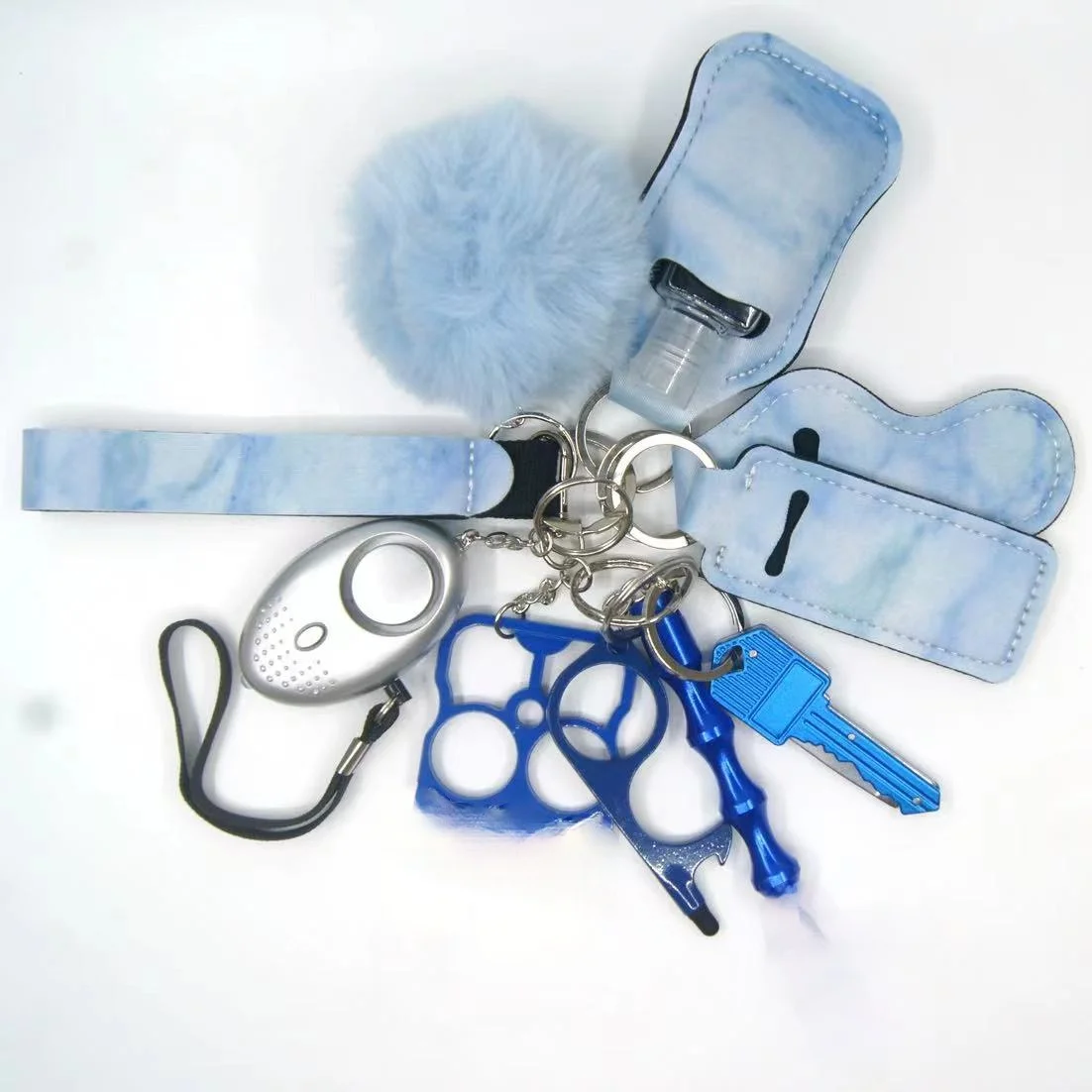 Комплект женских ключей для личной защиты кольцо-брелок с громким криком