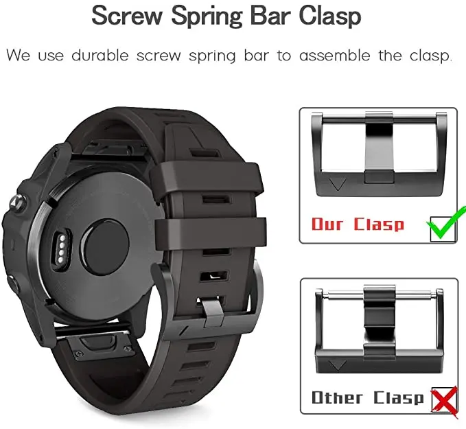 26 22 мм ремешок для наручных gps часов Garmin Fenix 5X 3 HR 6X 6 Pro 935 945 Quick Release Сталь застежка