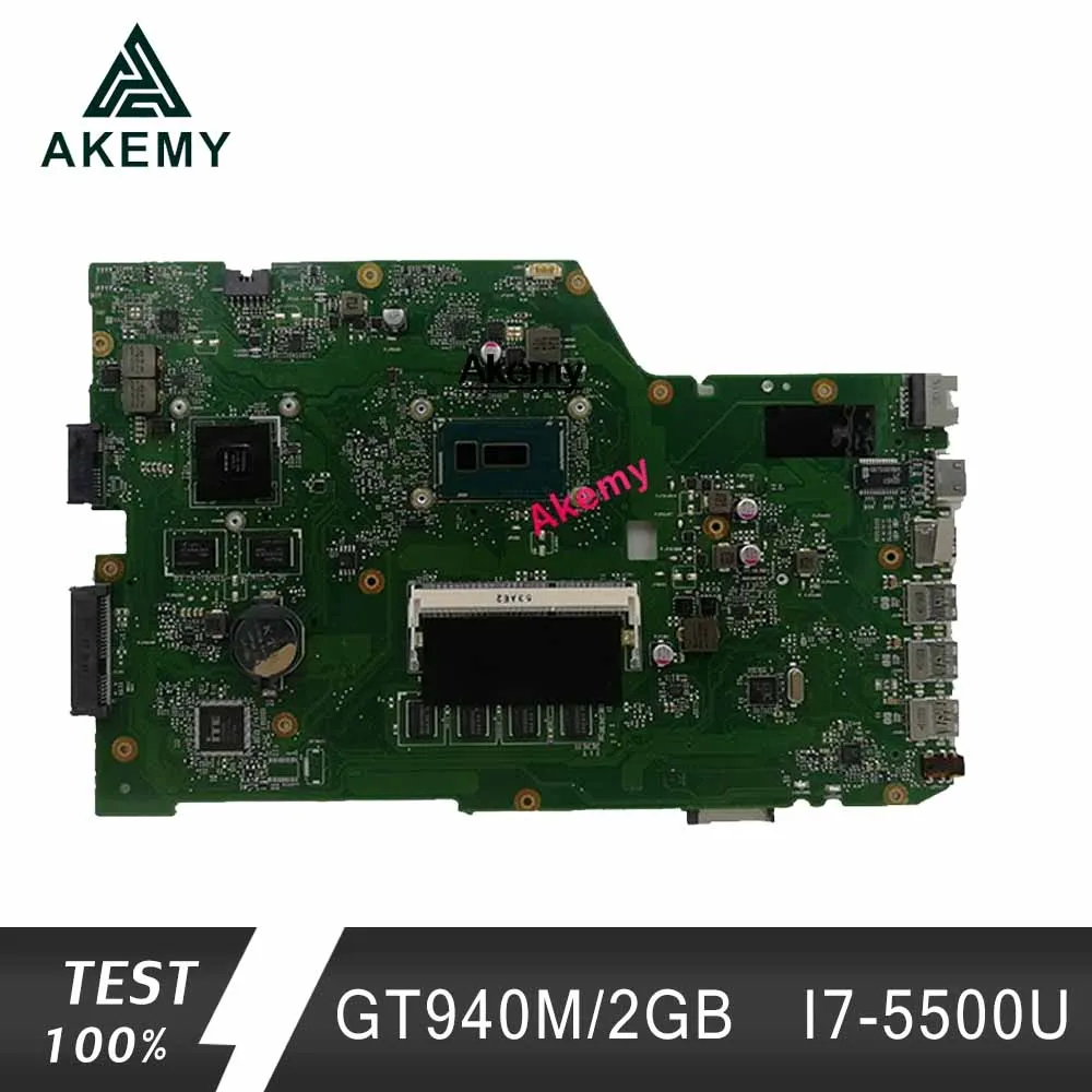 Akem X751LB GT940M/2 ГБ Материнская плата Asus X751L R752L K751L X751LN X751LD X751LJ X751LB DDR3 материнской платы ноутбука 4 Гб Оперативная память I7-5500U