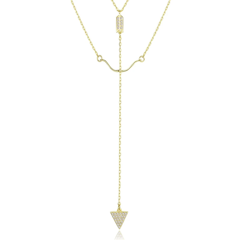 

Двойная Цепочка-ожерелье с Амуром, стрелой, подарок на День Св. Валентина, 2021