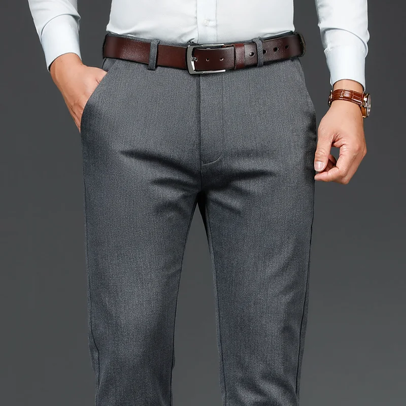 

Men's business casual pants 2021 autumn and winter new Men's business casual pants High-waist straight-leg men's trousers