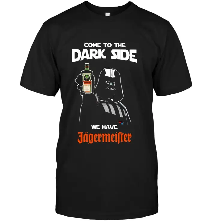 Футболка с надписью Go To The Dark Side Jagermeister|Мужские футболки| |