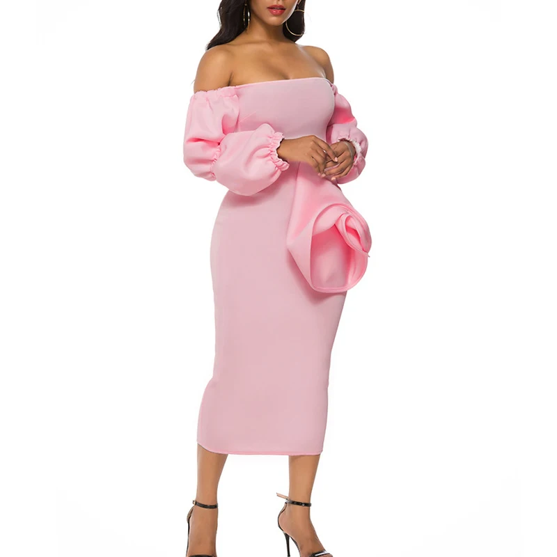 OTEN вечерние платья для женщин сексуальное с открытыми плечами баской