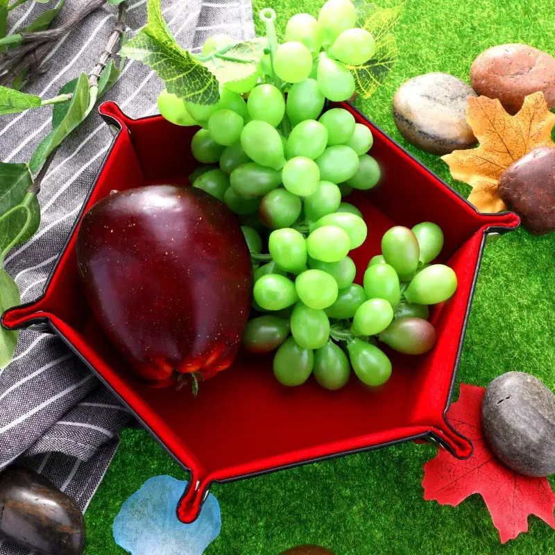 Кожаный лоток складная коробка для хранения из искусственной кожи квадратный