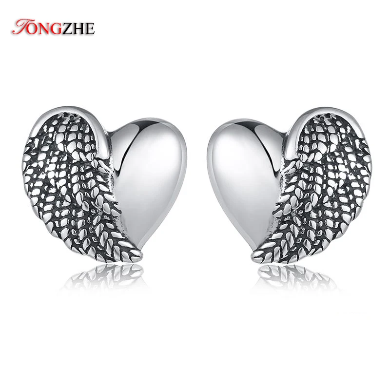 Женские серьги гвоздики TONGZHE ювелирное изделие элегантный серебристый цвет ААА