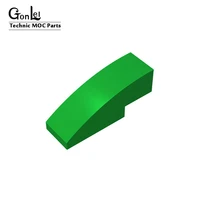 30pcslot high tech parts slope curved 3x1 no studs parts 50950 for moc building blocks brick curved diy diy learning toys gifts