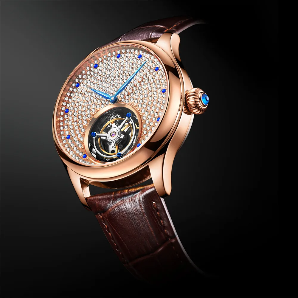 Guanqin Skeleton Real Tourbillon Мужские механические часы мужские топовые брендовые роскошные
