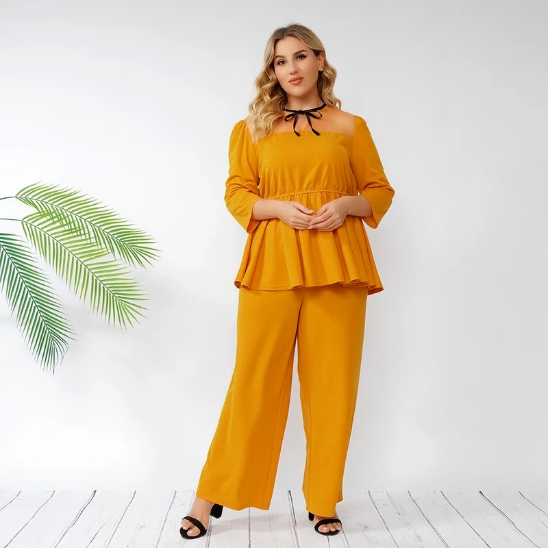 

Размера плюс женская одежда комплект из двух предметов Большие размеры женская одежда в африканском стиле Женская одежда, женские офисные ...