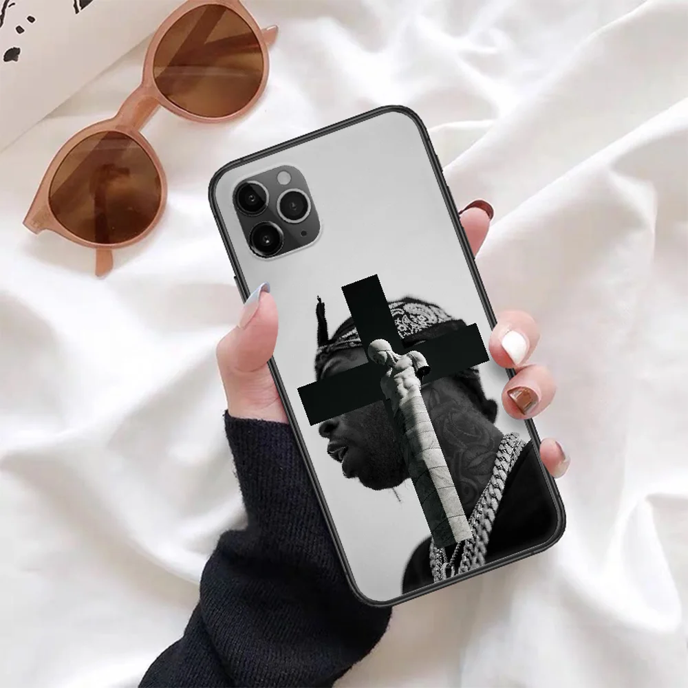 Чехол для телефона Pop Smoke Rapper Iphone 4 4s 5 5S SE 5C 6 6S 7 8 Plus X XS XR 11 12 Mini Pro Max 2020 Черный