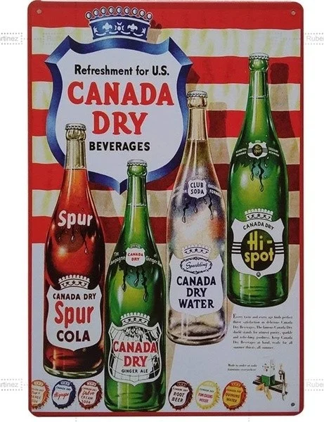 

Retro tin paintings Canada Dry Beer Tin Signs