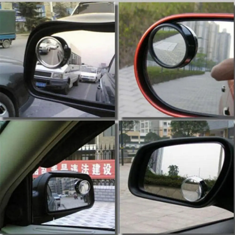

2pcs Car Rearview Mirrors 360-degree Rotating Car Small Round Mirror Rearview Mirror Car With Large Field View Mirror Blind Spot