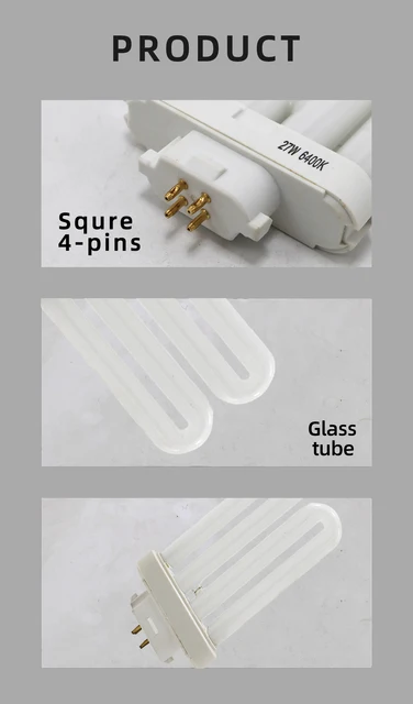 AC220V-240V Four Pins G10q Fluorescent Light Tube 15W 27W