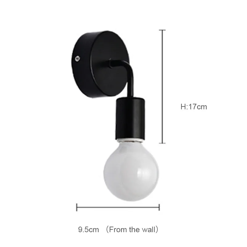 

Bedroom Lamp Wall Sconces E27 Wall Light Fixture Modern Indoor Lighting Black White Led Light Wall Decor Night Light for Kids